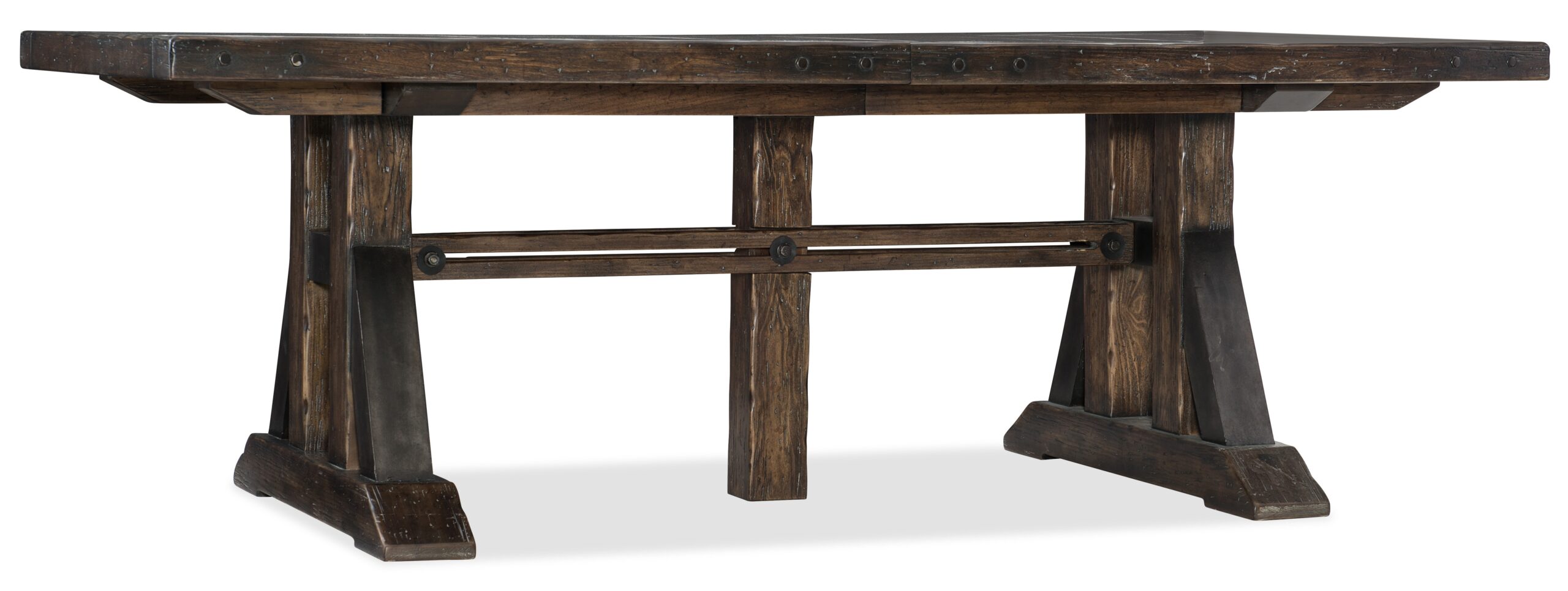 b1e2c6d366aac18f146c6495a68829a8 American Life - Roslyn County Casual Dining Roslyn County Trestle Dining Table w/2 21in leaves - Image 1