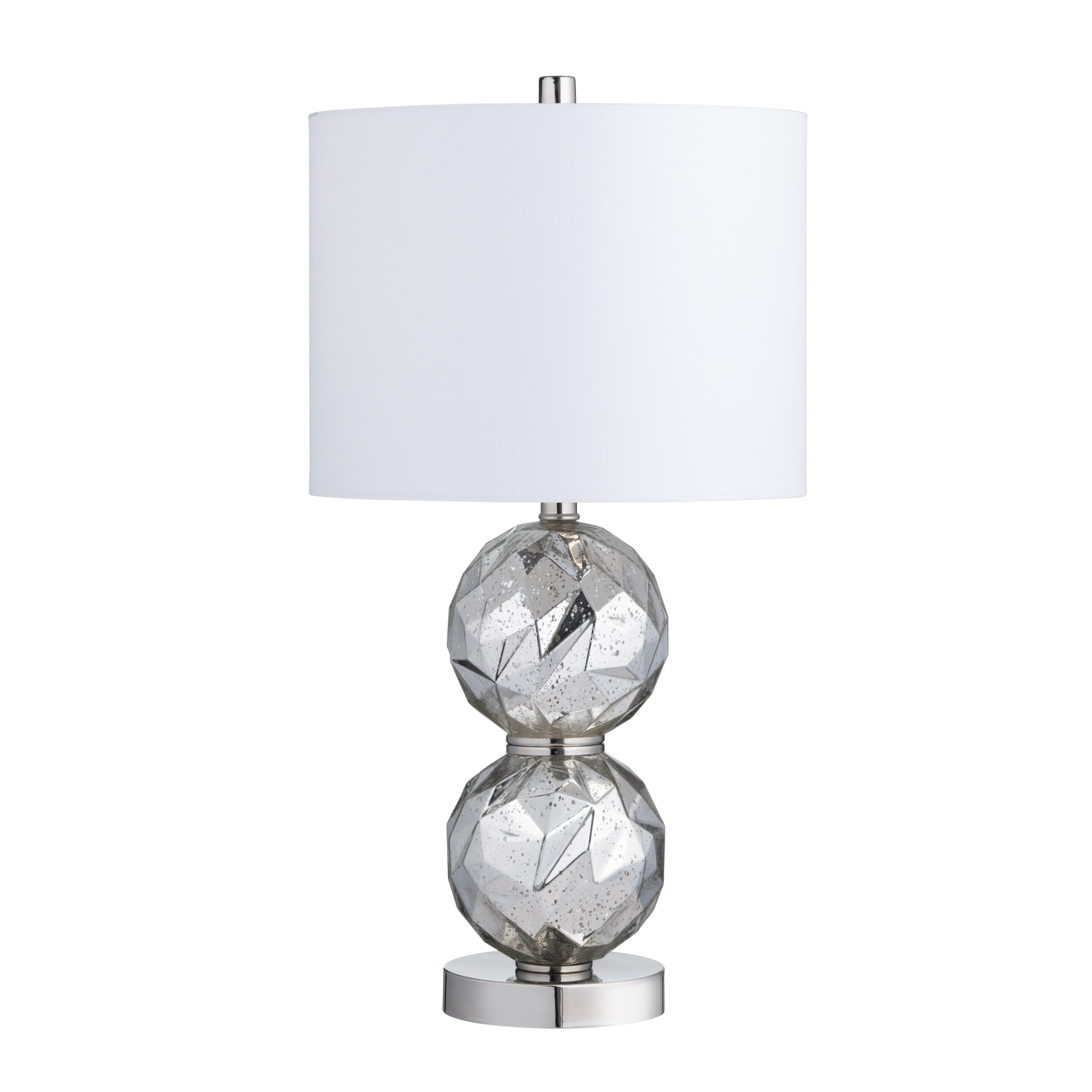 0f8065fc51d2a6f8a226e2939ccb1b63 28.25" SILVER GLASS & METAL TABLE LAMP 2PK/2.89' - Image 1