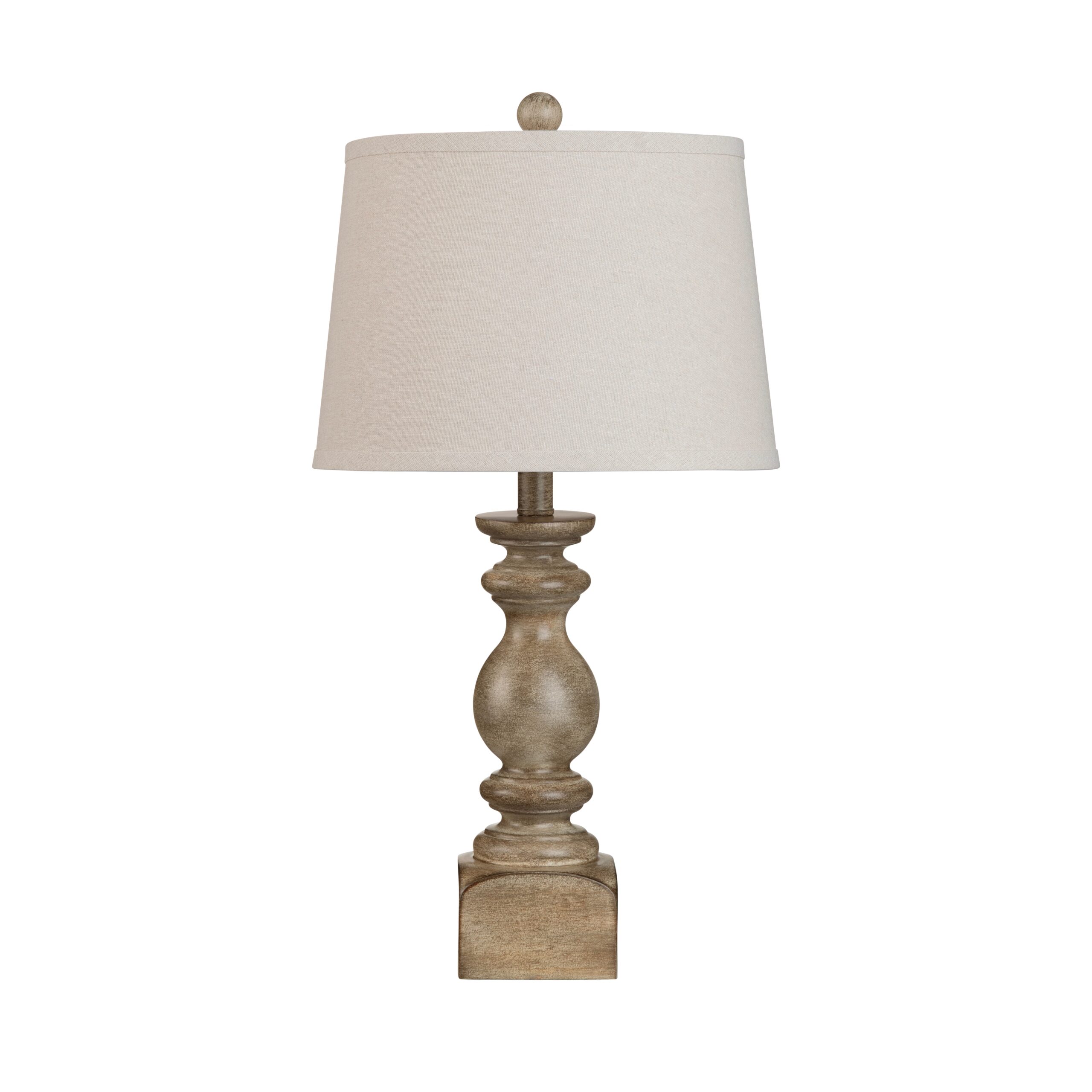 823ca1d14e9a3f23a14a9866353698ce Set of 2 Brown with Light Undertone Resin Table Lamp with Shade - Image 1