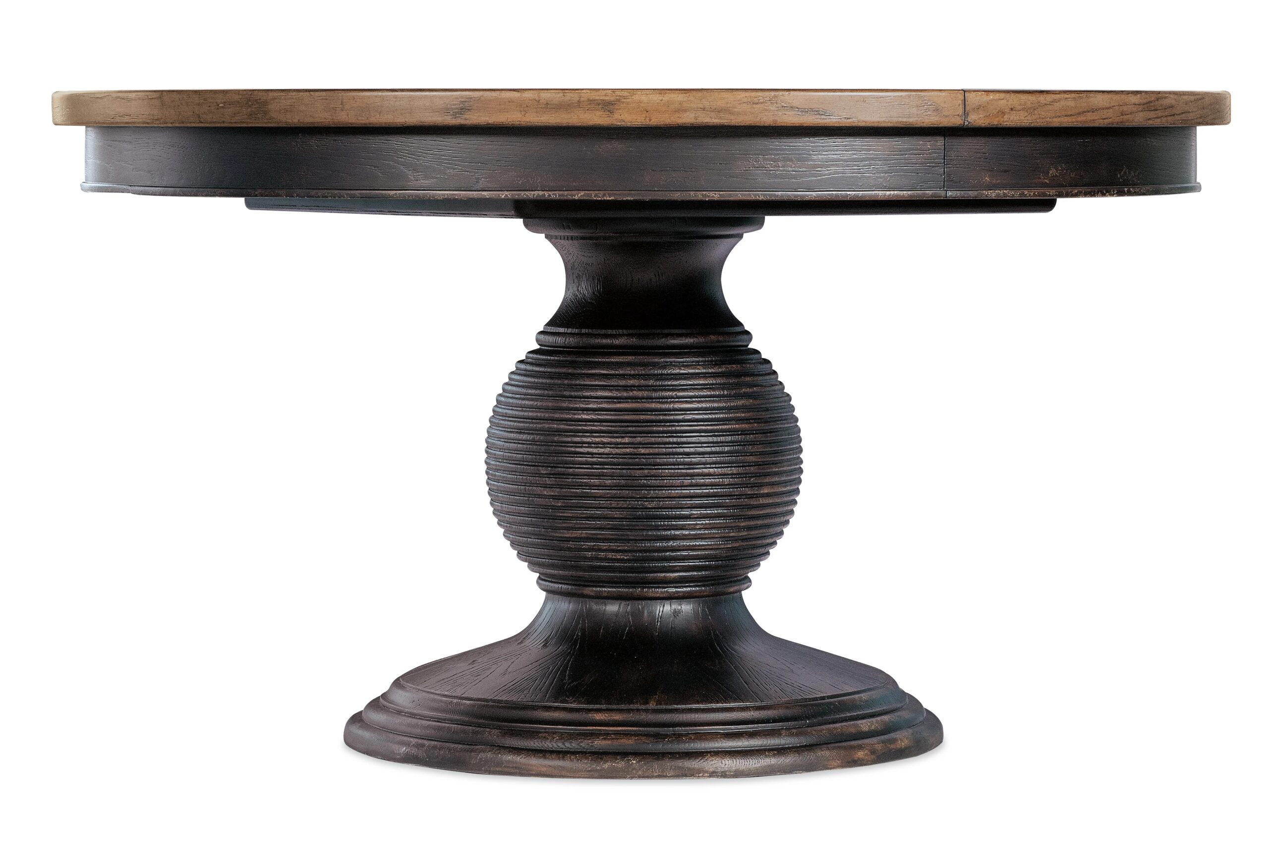 870baefb7fd194a36425143963a62aef Americana Round Pedestal Dining Table with 1-22in Leaf - Image 1