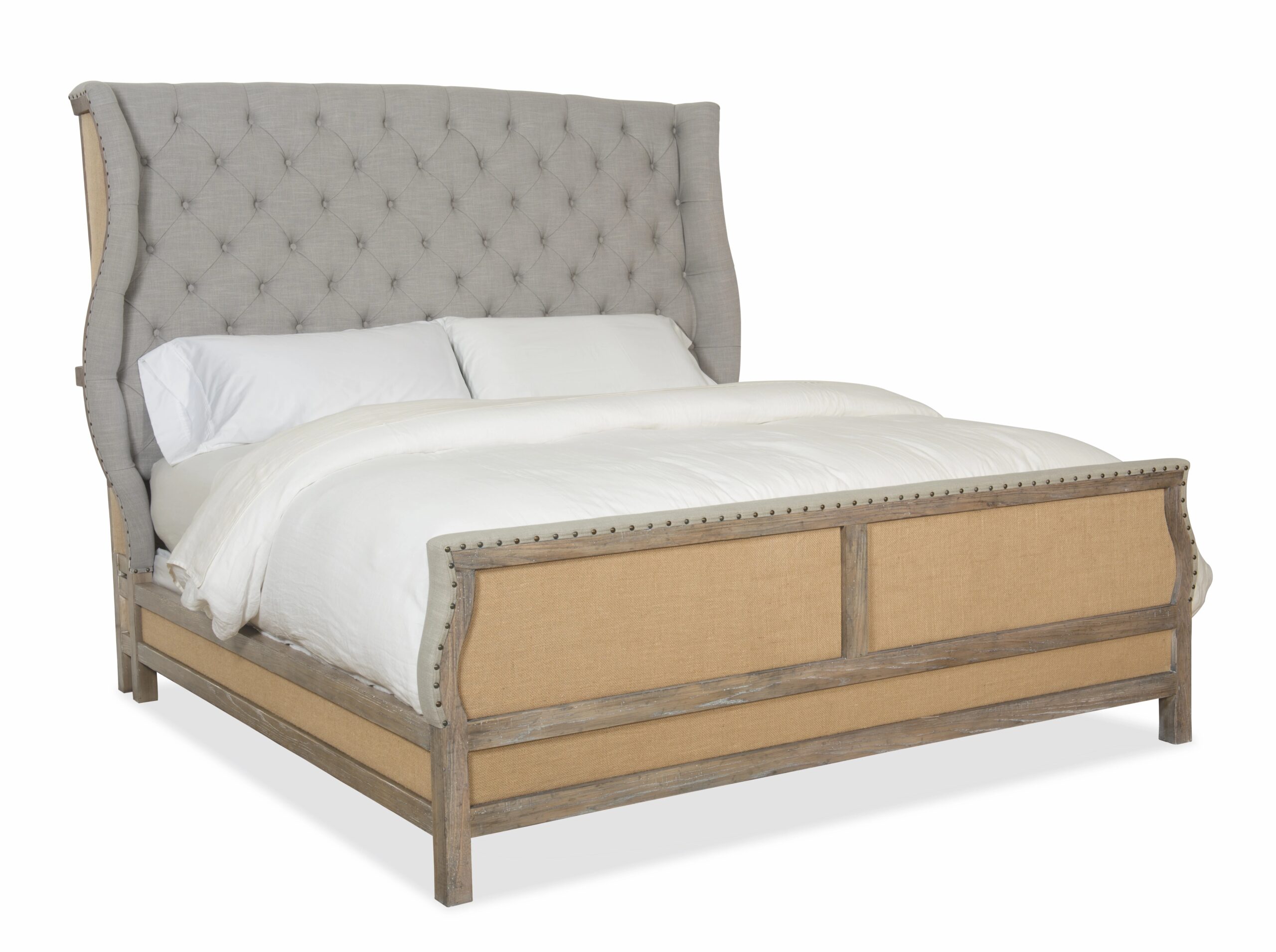 a47ca92917044fd5b5c76eb056721861 Boheme Bon Vivant De-Constructed King Uph Bed - Image 1