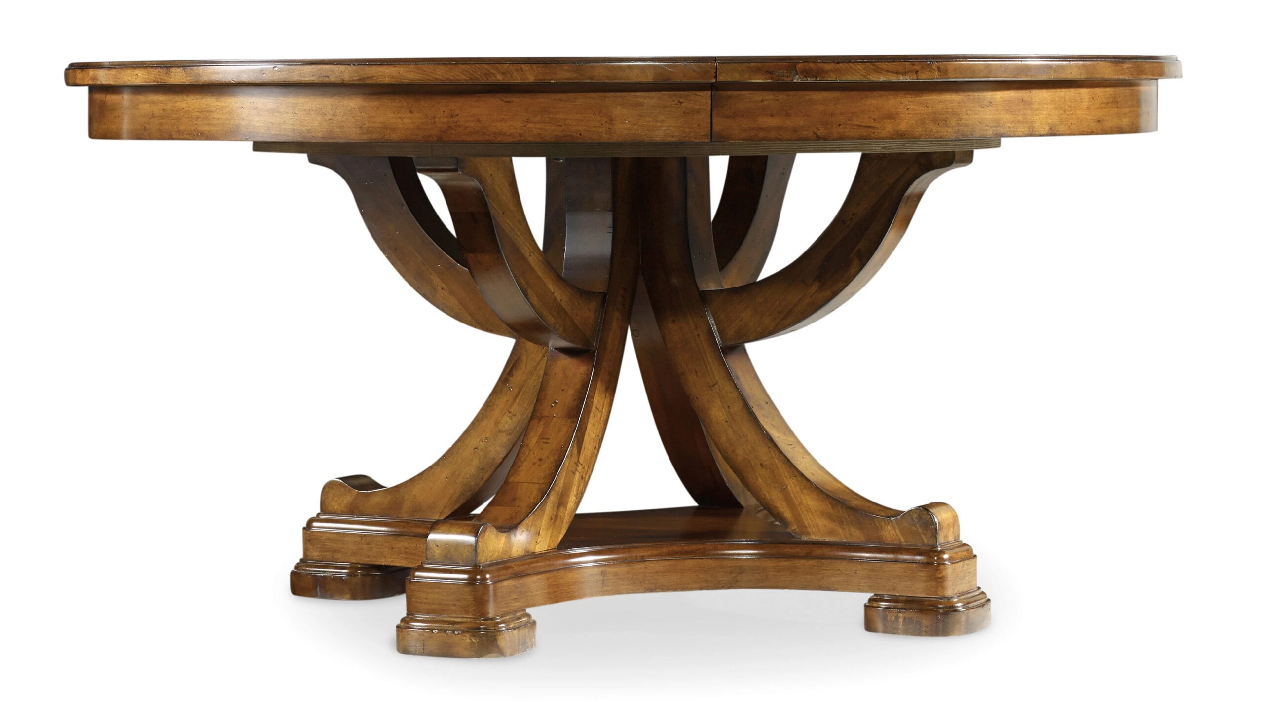 f8048bd3c6b41683909a2f3428d5776c Tynecastle Round Pedestal Dining Table with One 18'' Leaf - Image 1