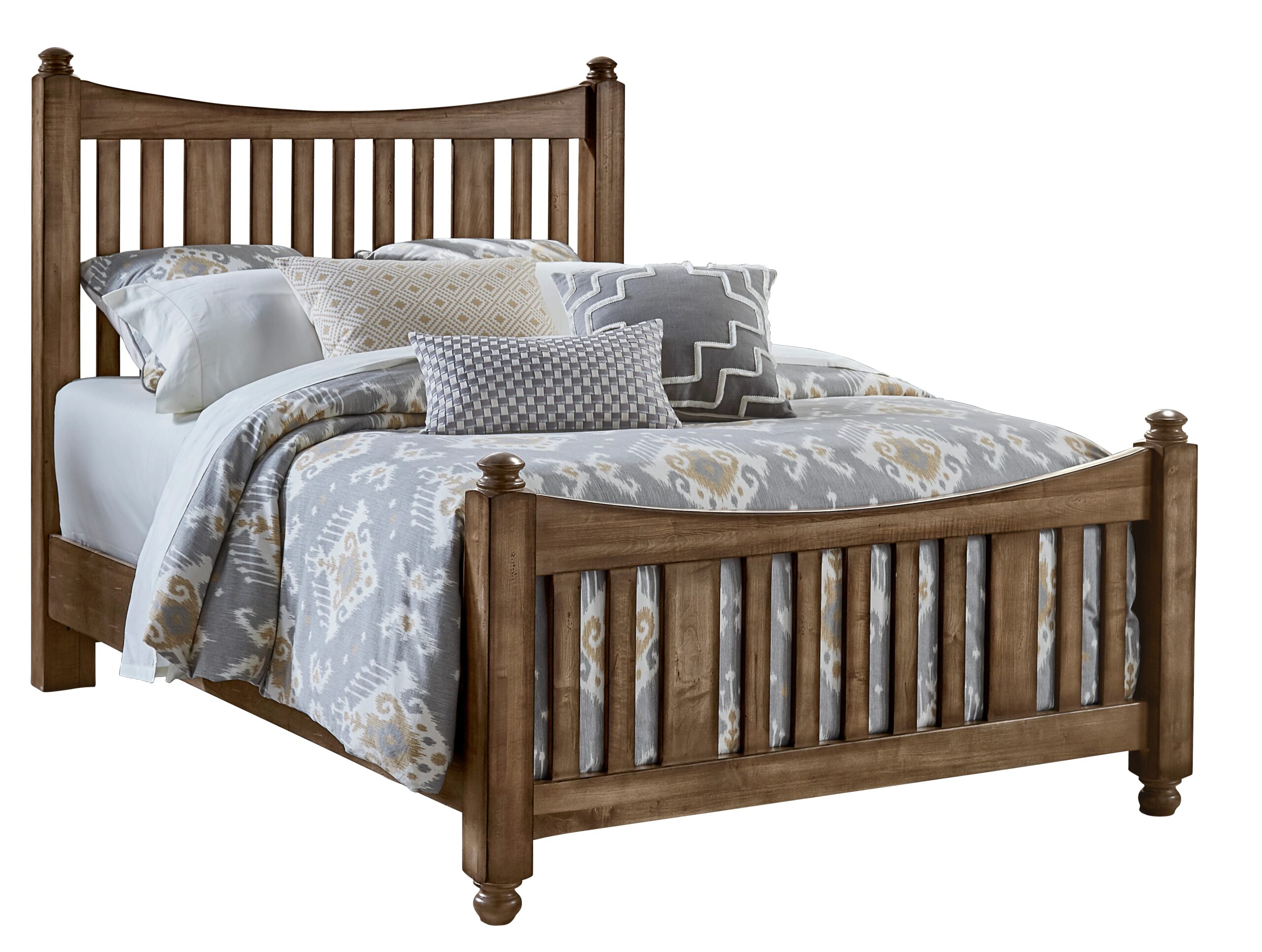 b38ddf17c66a6b021fae4419eebce7f0 Maple Road Slat Poster Bed With Slat Poster Footboard - 117-558/855/722, 117-668/866/733/MS2, 117-668/866/944/MS2 - Image 1