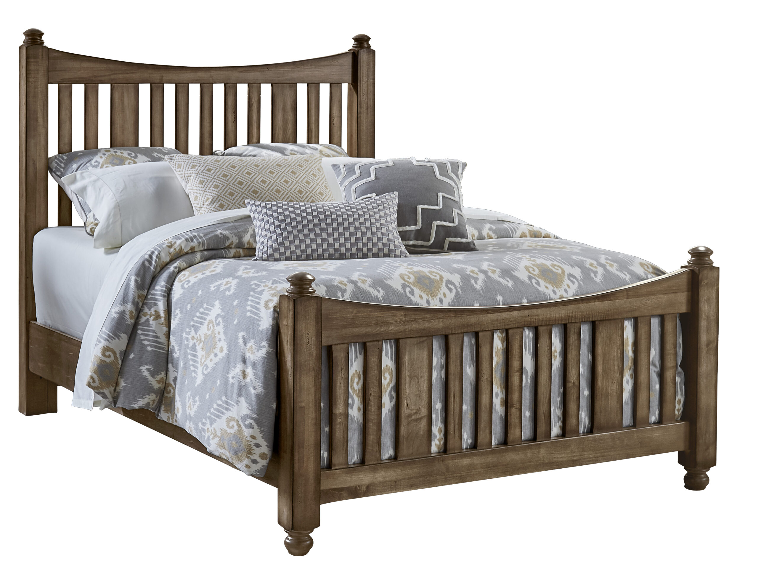 e7a00d2245de9e092e2c3507243933ad Maple Road Slat Poster Bed With Slat Poster Footboard - 117-668/866/733/MS2 - Image 1