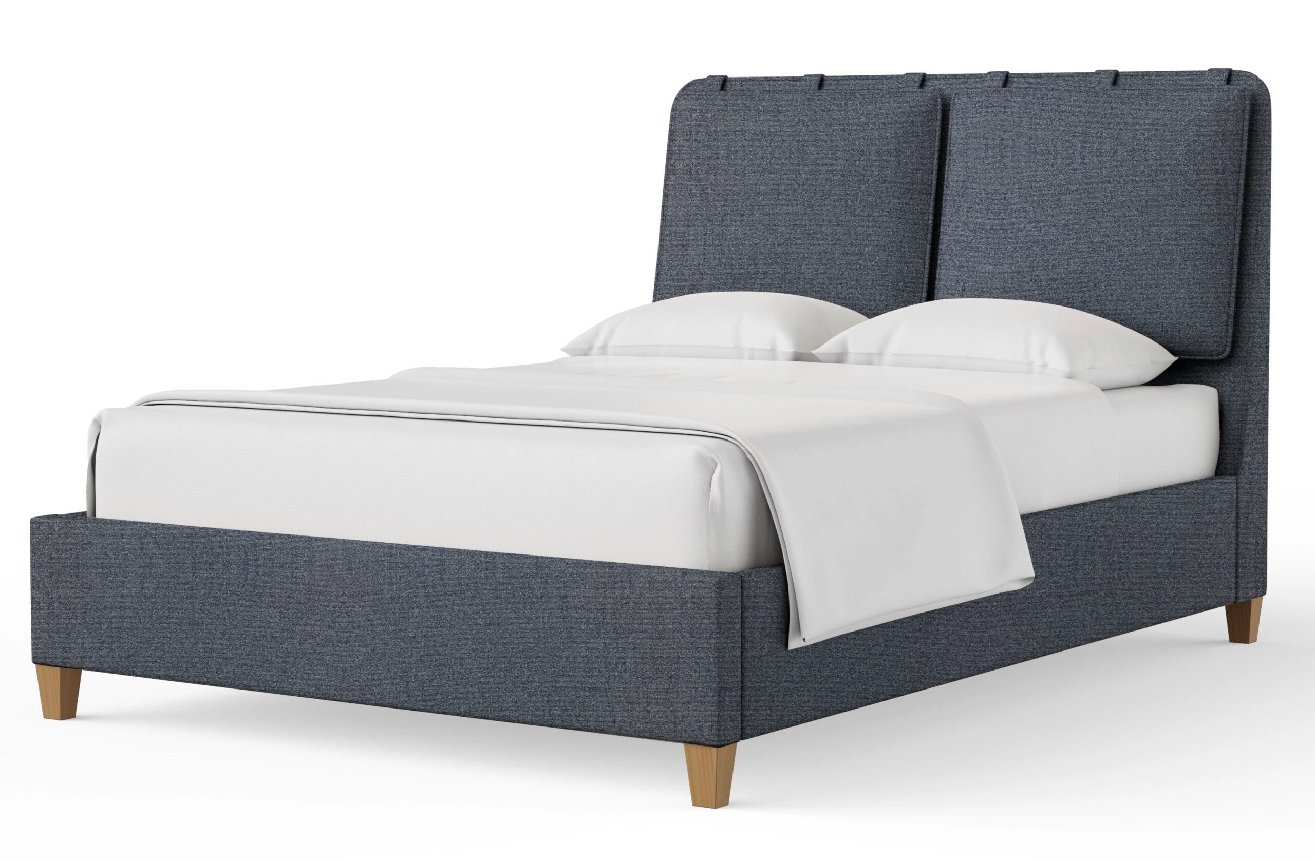 378e370ea470930191f24ce84c2e17e6 King Uph Bed-Navy Tweed - Image 1